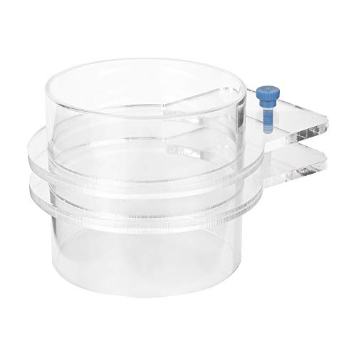 Transparent Acrylic Adjustable Fish Feeding Ring, Aquarium Fish Feeder for Freshwater and Saltwater Tanks, Durable Floating Feeding Circle with Rustproof Screws for Precise Food (50mm) - size: 50mm
