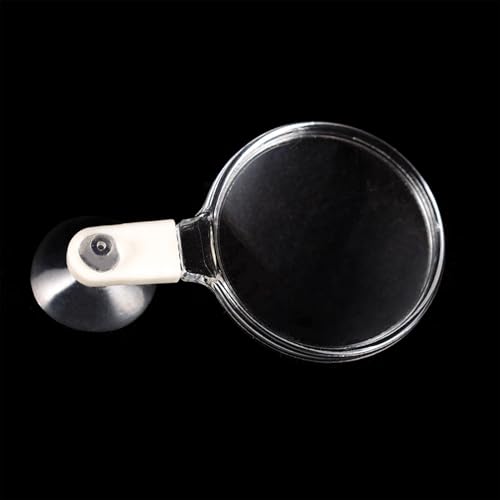 Aquarium Magnifier, Acrylic Fish Tank Viewer, Small Animal Magnifying Lens with Suction Cup, Hands-Free Underwater Viewing for Fish, Corals and Aquarium Photography