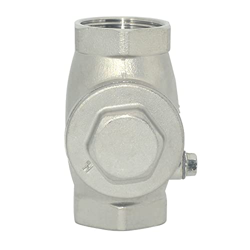 1" Stainless Steel SS316 Swing Check Valve,NPT Female x Female Thread,WOG 200 PSI PN16 CF8M - size: 1 Inch