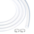 MECCANIXITY 3.3ft Clear Silicone Rubber Tubing 3/8" OD Plastic Tube Flexible Air Hose for Brewing, Wine Making, Pump Siphon, 7mm x 10mm, with 2pcs Clamps - color: Clear, size: 7mm x 10mm