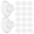 20Pcs Aquarium Suction Cups with Adjustable Cable Ties Strong Transparent Sucker Clips for Fish Tank Plants Secure Mounting for Aquatic Decor and Moss Binding
