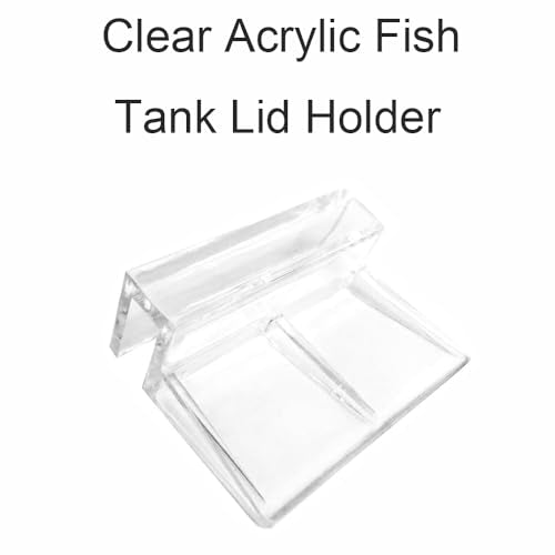 6PCS Aquarium Lid Clips Clear Acrylic Fish Tank Lid Holder Aquarium Cover Support Clamps Easy to Use(10mm/0.39in)