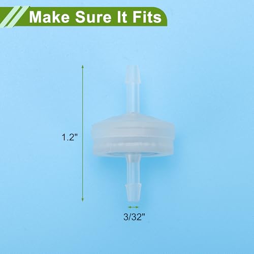 Plastic Hose Barb Fitting 3/32" Check Valve Inline One Way Non Return Barb Hose Fitting Plastic 5 Pcs