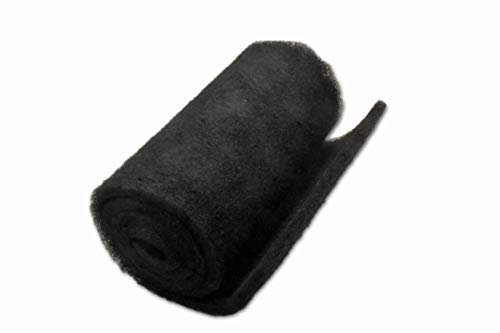 Black Coarse Filter Media, 1.25" Thick, 14" x 56" Roll, Perfect for Aquariums, Ponds or Water Gardens, Made in USA - size: 14" x 56"