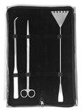 Aquarium Landscape Tool Kit Extra Long Stainless Steel Set of Scissors Tweezer Scraper Tools Fish Tank Plants Aqua Care Landscaping Complete Accessories Starter Pack