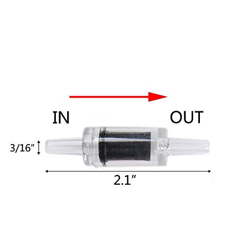 Aquarium Air Pump Accessories with Non-Return Check Valves,Air Control Valve for 3/16" Aquarium Tubing (6 check valves+6 control valve) (Black) - color: Black