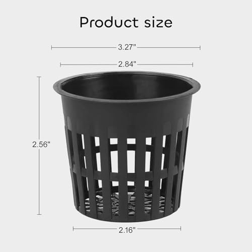 GROWNEER Net Pots 25 Pcs 3 Inch Garden Slotted Mesh Net Cups, Heavy Duty Hydroponic Supplies with 50Pcs Plant Labels, Planting Grow Basket for Indoor Outdoor Aquaponics Growing Bucket - size: 3 Inches, style: 25 PCS