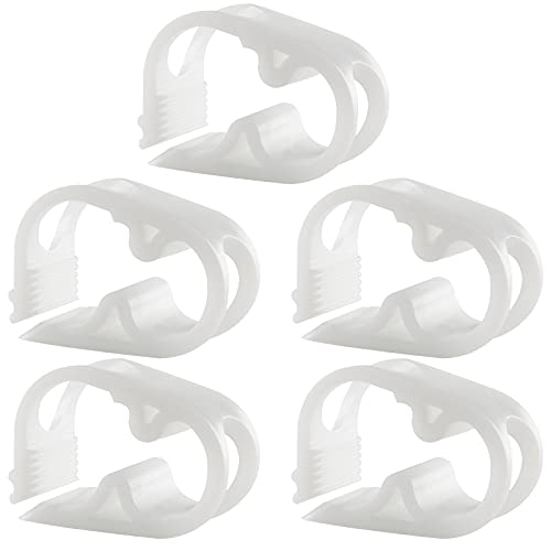 1/4" - 1/2" Plastic Tubing Clamps Adjustable Tube Clamp, Laboratory Pinch Valve Flow Control Hose Clamp - Pack of 5 White - color: White, size: 1/4" - 1/2"