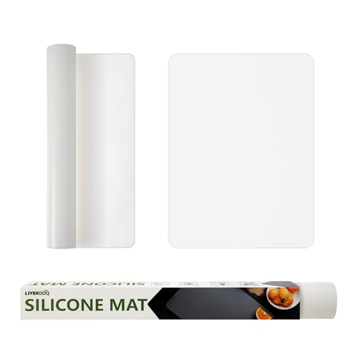 Silicone Mats for Kitchen Counter - (15.7''x 11.8'' x 0.04'', Translucent) | Non-Slip, Heat Resistant, Multipurpose, BPA-Free, Countertop Protector for Air Fryer & Crafts Kids - color: Translucent, size: (M1 - 15.7''x 11.8‘’x 0.04'')