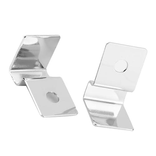 AYNEFY 8Pcs Aquarium Cover Bracket, Fish Glass Cover Stainless Steel Aquarium Glass Covers Support Bracket Holders Universal Lid Clips for Rimless