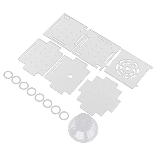 Acrylic Fish Isolation Box Aquarium Hatchery with Feeding Hole for Baby Fish Shrimp Breeding (Single Grid mini 6 * 6*)