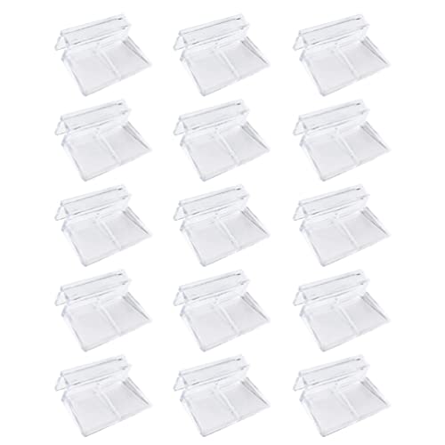 Mipcase 15pcs Support Bracket for Fish Tank Cover Practical Aquarium Rack to Prevent Fish Escape Fits Glass for Open Aquariums