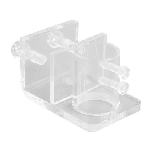 20mm Inner Diameter Acrylic Aquarium Pipe Clip – Water Tube Holder for Lily Pipes, Hot Bend Design Saves Space, Fits Glass Up to 2cm Thickness