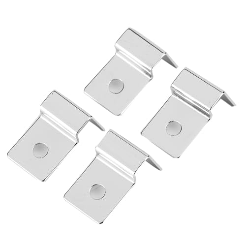 SUNGOOYUE Aquarium Glass Lid Support Stainless Steel Fish Tank Lid Clips 4Pcs 5mm Cover Bracket Holder for Aquarium Fish Tank Easy Glass Cover Placement and Stable Fit (10mm (4 Pieces/Set)) - size: 10mm (4 pieces/set)