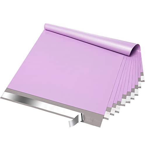 Fuxury Large Poly Mailers 24x24" 300 Pcs, Bulk Shipping Bags for Clothing, Strong Adhesive Shipping Envelopes for Small Business Suppliers,Waterproof Mailers Poly Bags Mailing Envelopes LightPurple - color: Light Purple, size: 24x24" 300pcs