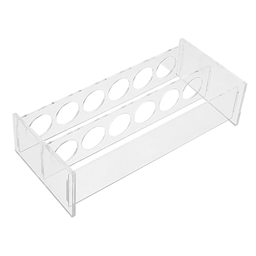 Veemoon 6holes Test Tube Rack Acrylic Organizer for Test Tubes Lab Storage Lightweight and Compact Design for Easy Carrying and Organization