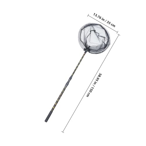 Cabilock Telescopic Fishing Net Replacement 1.5m Extendable Fish Landing Net with 35cm Mesh Head Portable Fishing Tool for Freshwater Pier and Camping Use