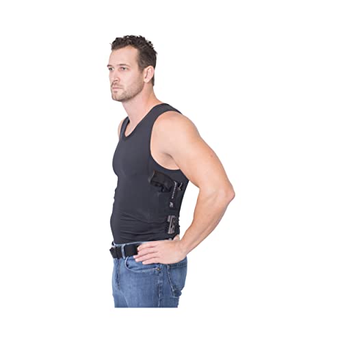 Concealed Carry Wear CCW Compression Tank Top - Tactical Everyday Carry EDC - Gun Holster Shirt for Men - color: Black, size: X-Large