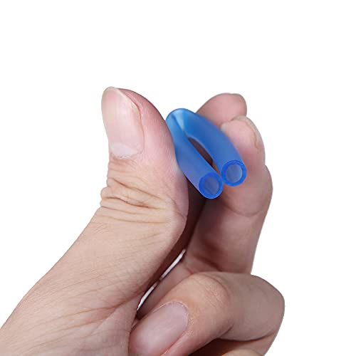 ALEGI Aquariums Blue Standard 3/16" Flexible Airline Tubing Blue for Fish Tank, Terrariums and Hydroponics (100 Ft. + 80 Connectors)