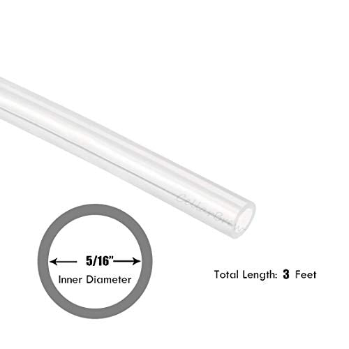 5/16" ID Silicon Tubing, JoyTube Food Grade Silicon Tubing 5/16" ID x 1/2" OD 3 Feet High Temp Pure Silicone Hose Tube for Home Brewing Winemaking - size: 5/16" ID x 1/2" OD, style: 3 Feet