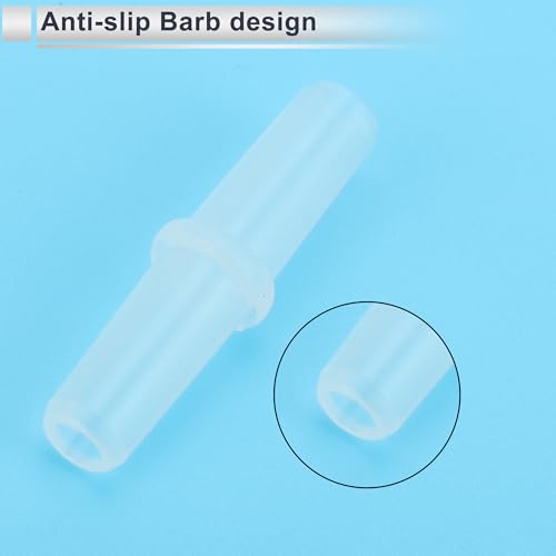 5 Pcs Plastic Hose Barb Fitting 15/64" Stright Barb Hose Connector Clear PP - size: 15/64"