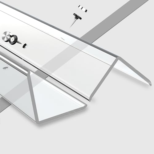 CHIDU Corner Guard, Pre-Drilled Clear Wall Corner Protector with Screws, L-Shaped Thickened Edge Protection for Sharp Wall, Door Frame, Table, Countertop - 2 PCS x 47.2" L x 1.97" W - size: 47.2" L x 1.97" W