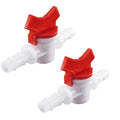 1/2-Inch Drip Irrigation Barbed Valve, Drip Line Ball Valve Shut-Off Plastic Switch Hose Connectors, Drip Irrigation Tubing Parts for Drip Irrigation and Aquariums White, 2PCS - size: 0.5 Inch