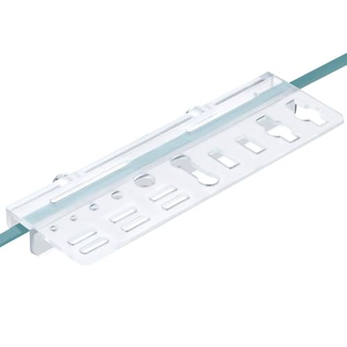 MiOYOOW Aquarium Tool Holder, 13-Holes Fish Tank Accessory Organizer PC Aquarium Tool Rack for Tank Thickness ≤1.2cm