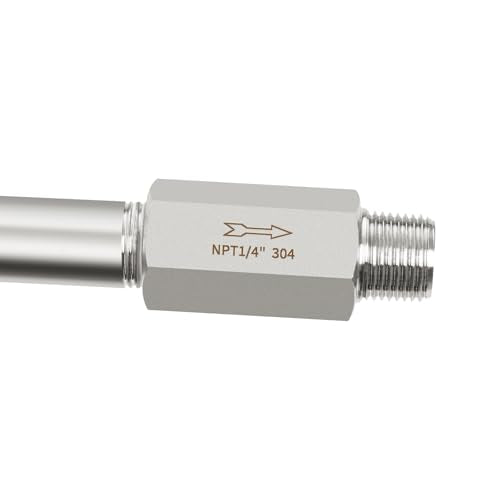 ChillWaves 304 Stainless Steel In-Line Siamese Check Valve 1" NPT Male x 1" NPT Female Thread, One-Way Non-return Check Valve for Backflow Prevention(1-PACK) - size: 1" MNPT x 1" FNPT, style: Siamese Check Valve