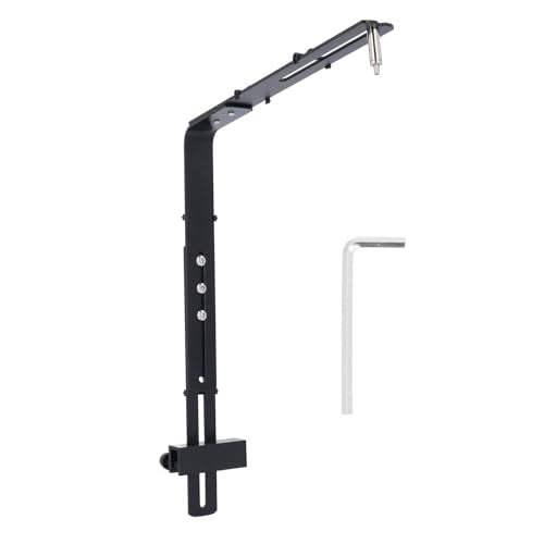 Aquarium Light Riser, Aquarium Light Bracket, Aluminum Alloy High Adjustable Aquarium Light Holder,Fish LED Aquarium Light Stand for Hanging Lamp (Black) - color: Black