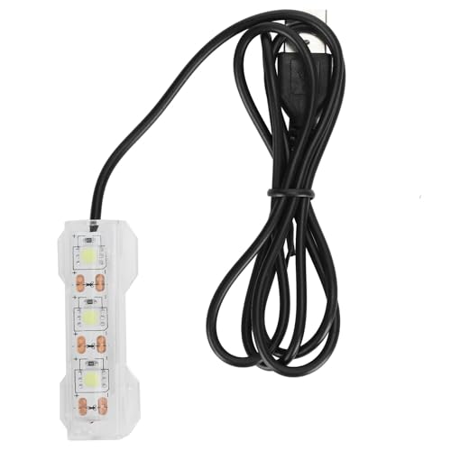 0.66W Aquarium Light, Plastic Aquarium Lamp with 39.4in USB Cable, Multifunctional LED Fish Tank Light, Aquarium Accessories for Freshwater Plants, 2.4x0.8in