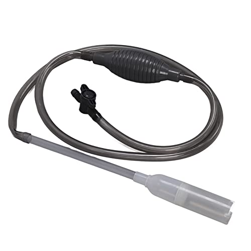 Aquarium Water Changer, Manual Multifunction Siphon Gravel Vacuum Cleaner with Flow Control Valve and Securing Clip, for Medium and Large Fish Tanks, 2.4m Flexible Rubber Hose