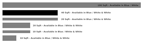 Filter Floss, Polishing Filter Pad for Fish Tank & Aquarium Filters - White/Blue - 2'x20' (40 sq. ft.)… - size: 2'x20' (40 sq. ft.)