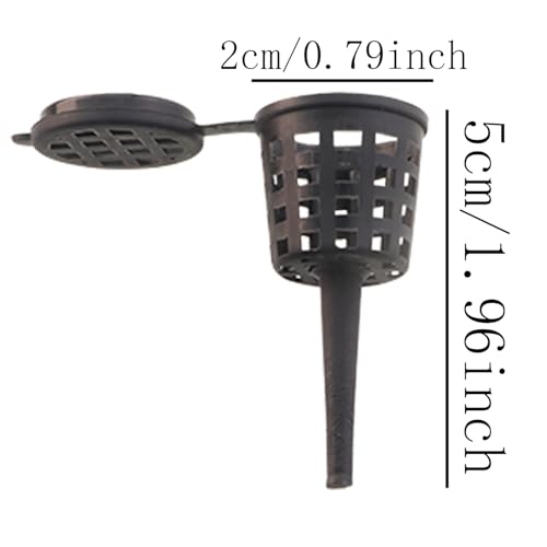25PCS 5x2cm Plastic Fertiliser Mesh Basket with Lid Aquarium Plant Fertiliser Basket Suitable for Indoor/Outdoor Garden Plants