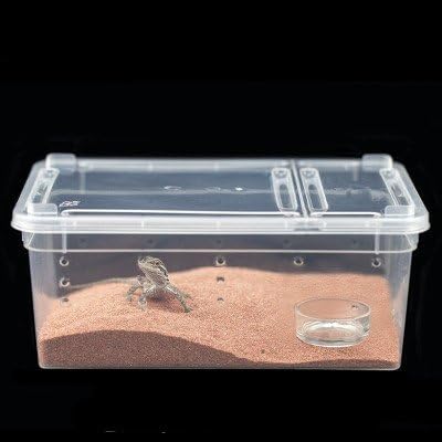 Hypeety Small Reptile Breeding Box for Reptiles Small Snake Turtle Spiders Geckos Frogs Breeding Box Case Feeding Hatching Container Reptile Tank Terrarium