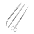Sosoport -in-one Aquarium Maintenance Tools Scissor Tweezer Leveler Kit for Plant Trimming Cleaning Aquascaping