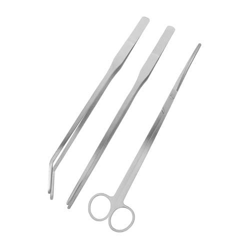 Milisten 1 Set Aquarium Scissors and Tweezers Aquatic Plant Trimming Tools for Freshwater and Saltwater Tanks Ergonomic Compact and Versatile Terrarium Tools