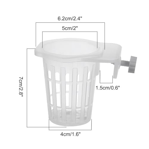 MiOYOOW Aquarium Plant Holder, 2PCS Wall-Hanging Fish Tank Plant Pot with Rooting Hole for Aquarium Plants Decorations