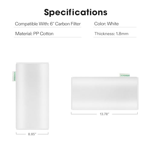 VIVOSUN 6 Inch Prefilter for 6" Carbon Filter, White, 13.78" Long - color: White, size: 6 Inch