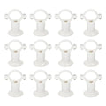 uxcell 12Pcs PVC Water Pipe 32mm Clamps Clips with Base, Fit for 32mm/1.26" OD Tubing Hose Hanger Support, Plastic Pipe Hanger Clamp Water Pipe Support