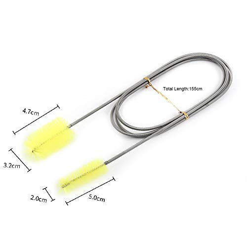 Aquarium Filter Cleaning Brush 61 Inch Long Flexible Nylon Fish Tank Tube Cleaner for Air Pump Pipe Accessories Debris Removal