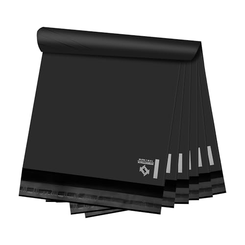 KKBESTPACK 7.5X10.5 100 PCS Poly Mailers Shipping Bags for Small Business – Self Sealing Package Envelopes - color: Black, size: 7.5" x 10.5" 100 pcs