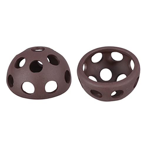 balacoo 4pcs Ceramic Cave Decor Shrimp for Hemisphere Underwater Decoration Breeding Aquarium Nest Tank Spots Fish Decorations Habitat House Porous Hiding Ornament Shelter