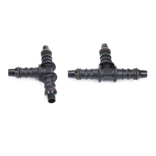 AC PERFORMANCE Plastic 5/16" Barb Tee, T Splitter Fuel Quick Connector, Pack of 2 - color: T Shape, size: 5/16" - 2PCS