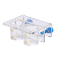 Water Pipes Fixture Transparent Acrylic Aquarium Tube Holder Leak-Proof Mounting Bracket with Screws for Fish Tank Organization(Double Hole Fixture) - style: Double Hole Fixture