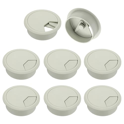 M METERXITY 8-Pack Cable Hole Cover, 2.8 Inch 70mm ABS Desk Cable Wire Cord Grommet Hole Cover for Home/Office Desktop Wire Organizer [Gray] - color: Gray, size: 2.8"