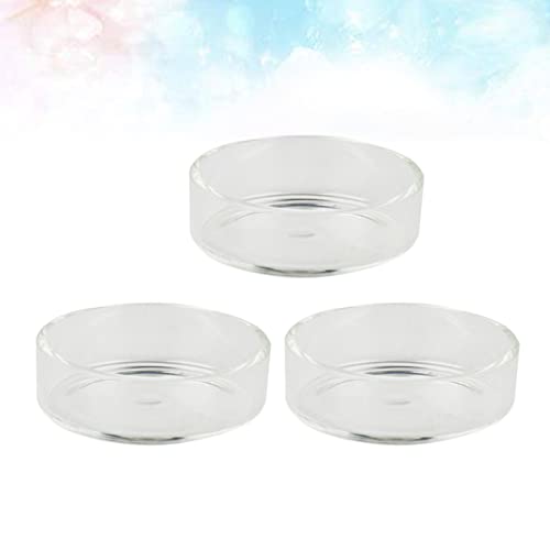 Kisangel 5pcs Round Shrimp Food Basin Crystal Feeding Dish for Shrimp Fish and Reptiles Durable Aquarium Ornament with Transparent Design for Enhanced Tank Aesthetics - size: Size 2