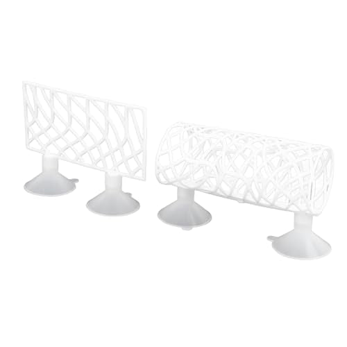 Tnfeeon Betta Fish Tunnel, Betta Sleeping Tube Hollow Design for Small Fish Shrimp Toys for Guppies Resting Tank Accessories Hammock Aquarium Decorations Hideout (White) - color: White