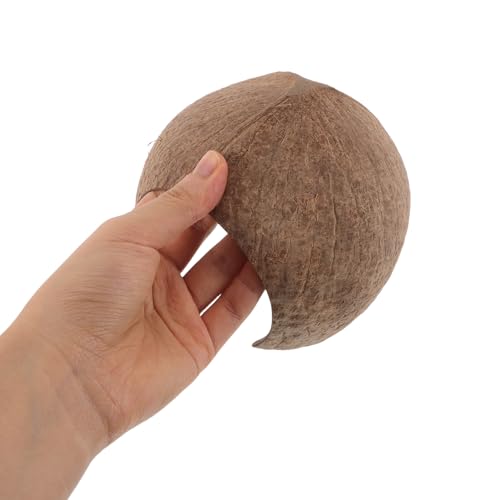 GANAZONO 4pcs Reptile Hideouts Coconut Shell Hide Boxes, Natural Tank Accessories with Large and Small Sizes, Shelter Caves for Bearded Dragon, Leopard Gecko, Hermit Crab Habitat