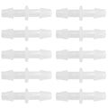 Plastic Hose Barb Fitting 1/4" x 1/4" Pipe Connectors Joint Splicer Mender Adapter Union for Aquarium Household Adapters Fuel Gas Liquid Air (Pack of 10) - size: 1/4 Inch-10pcs
